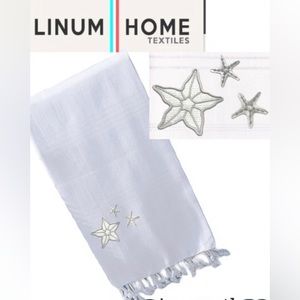 🆕 Linum Home Textiles 100% Turkish Cotton Beach Towel - starfish